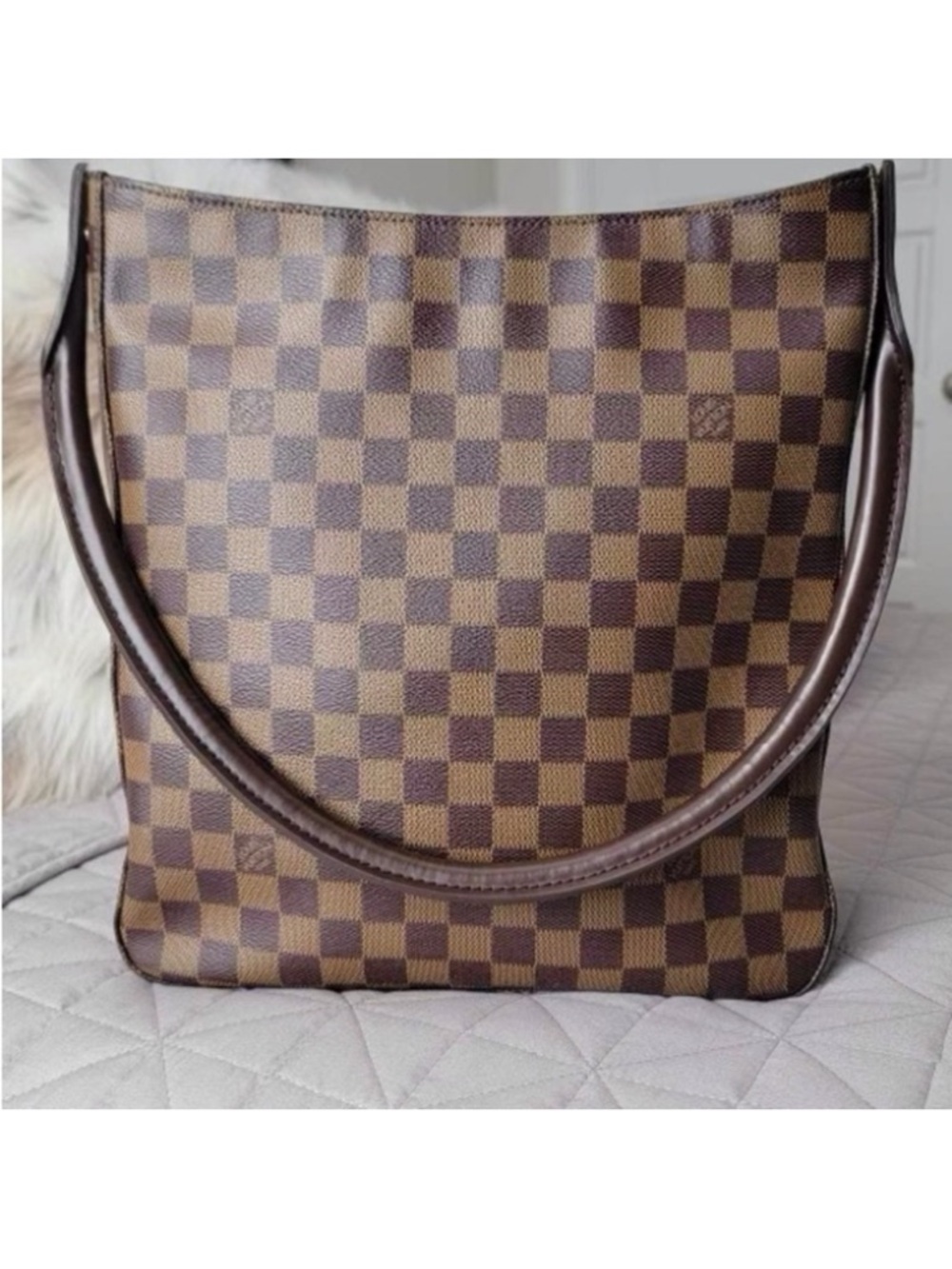 💎✨ BEAUTIFUL ✨💎 RARE LOOPING GM DAMIER EBENE LOUIS VUITTON - Picture 3 of 9